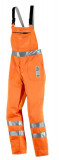  - Výstražnou protipořezové kalhoty s náprsenkou oranžová / 114