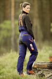  - Dámské protipořezové kalhoty na šle ForestShield Micro I modrá / 36