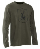  - Tričko s dlhým rukávom Deerhunter Logo kôrovo zelená / S