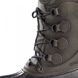 - Krajky na Meindl Sölden , 140 cm dlouhé , kulaté , scharz s hnědými skvrnami