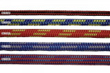  - Edelrid lano Powerloc Expert - EN 564 , 5 mm , barva modro- žlutá , Bruchkfraft 6 kN na metr 4 mm ? , Barva červená- černá , Bruchkraft 4,1 kN , per Meter .