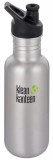  - Klean Kanteen pitná láhev Klasická, barevně broušená nerezová ocel. Kapacita 532 ml. Pohotovostní hmotnost 187 g. Spring zelená / 535 ml